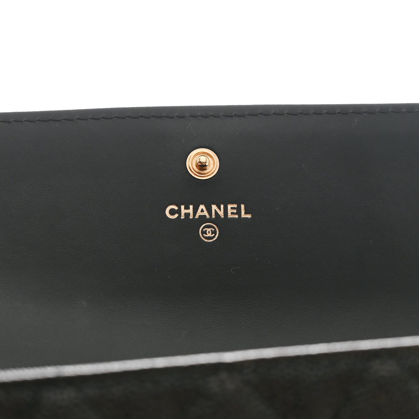 Caviar Quilted Large Boy Gusset Flap Wallet Black