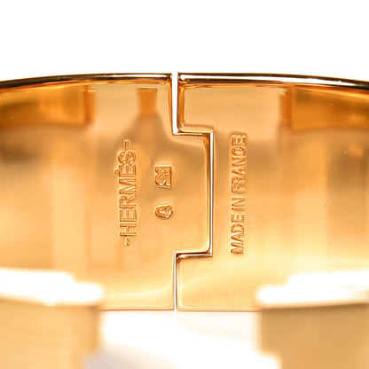 Hermes Enamel Wide Clic Clac H Bracelet PM Bleu Atoll 3 of 4