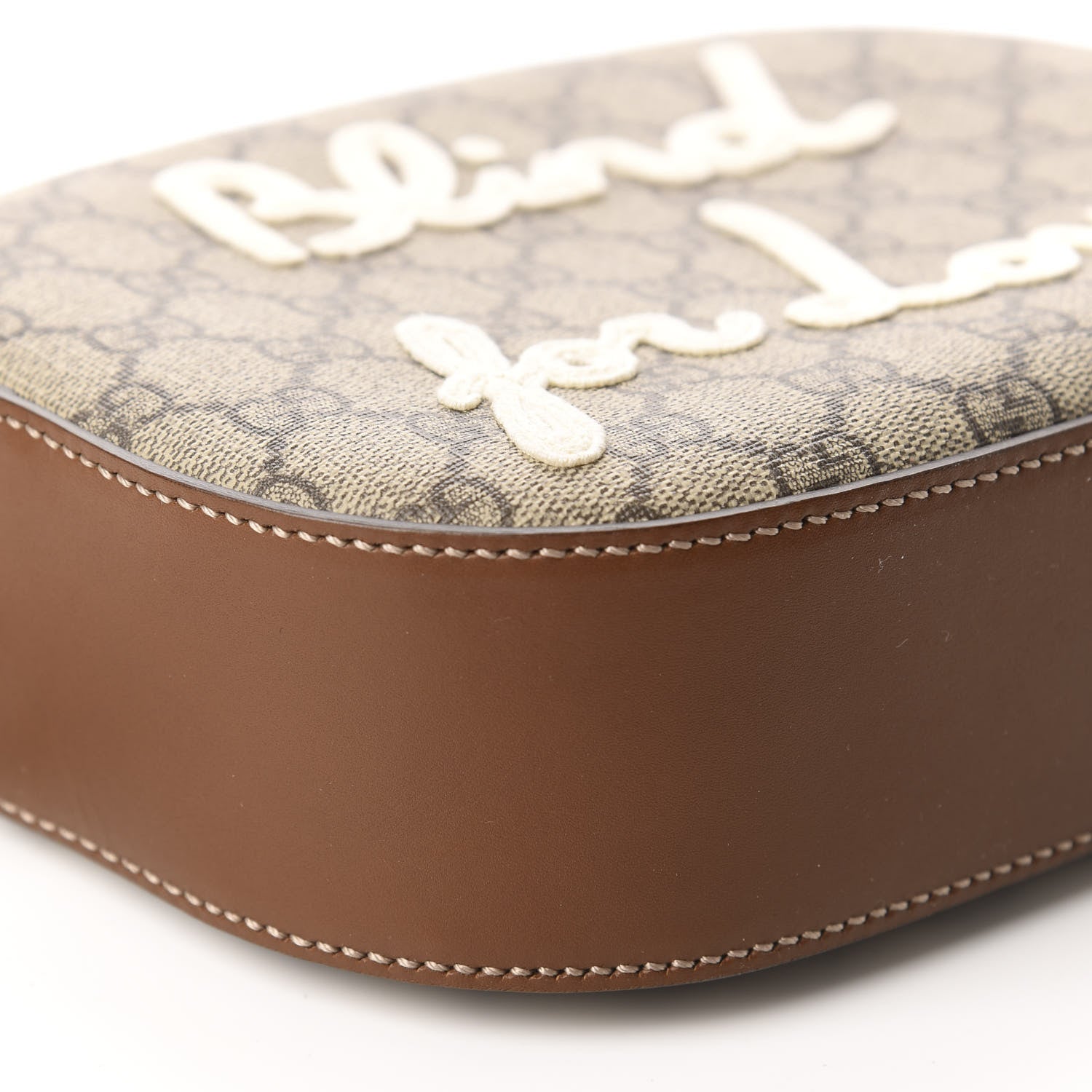 Gucci GG Supreme Monogram Blind For Love Embroidered Mini Chain Shoulder Bag Beige Tuscany 6 of 10