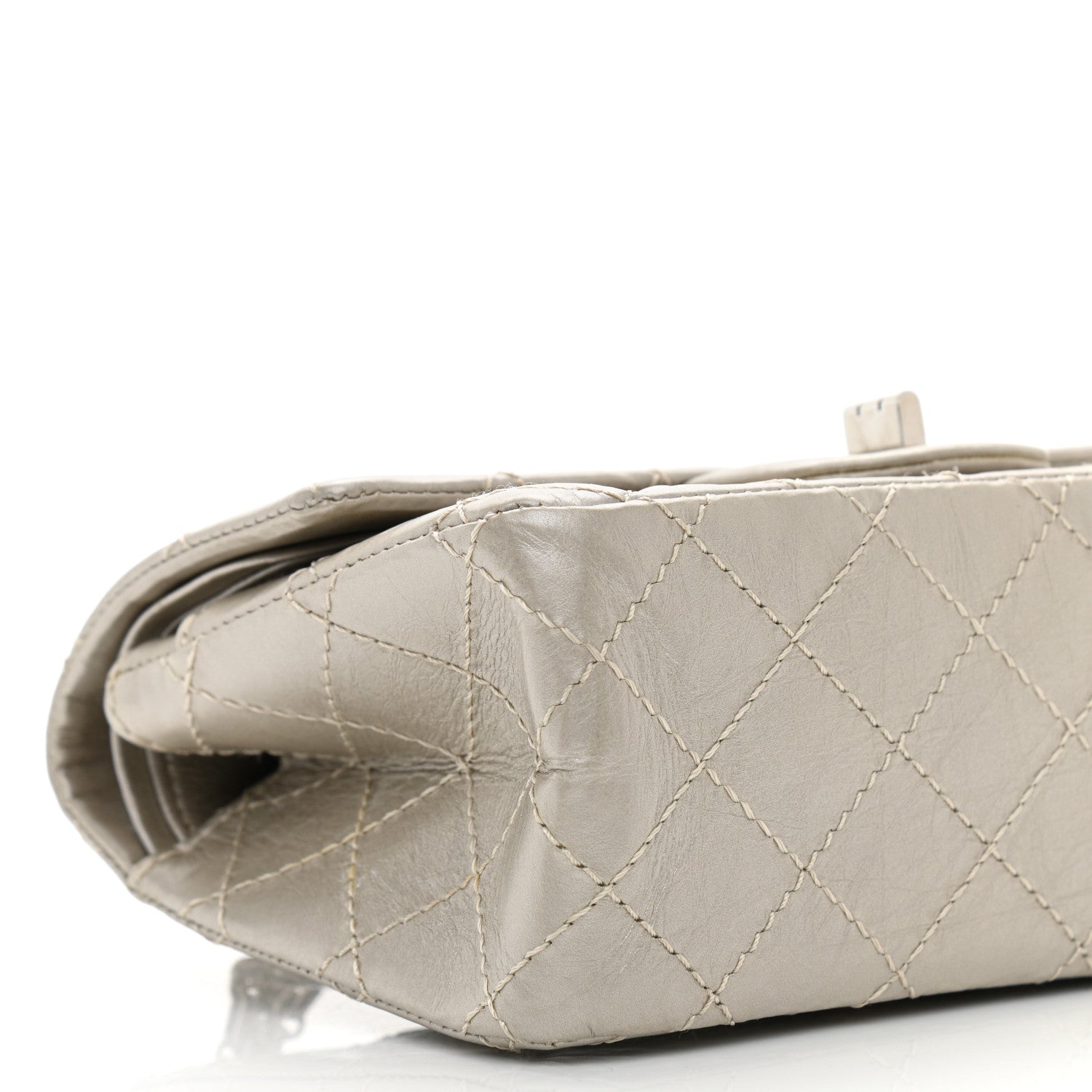 Chanel Metallic Calfskin Quilted 2.55 Reissue 224 Flap Silver 9 of 10