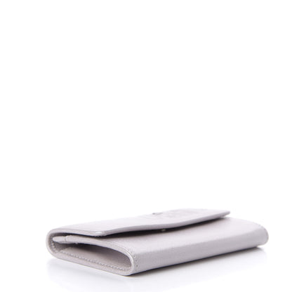 Chanel Metallic Goatskin Embossed Jacket Card Holder Silver 4 of 9