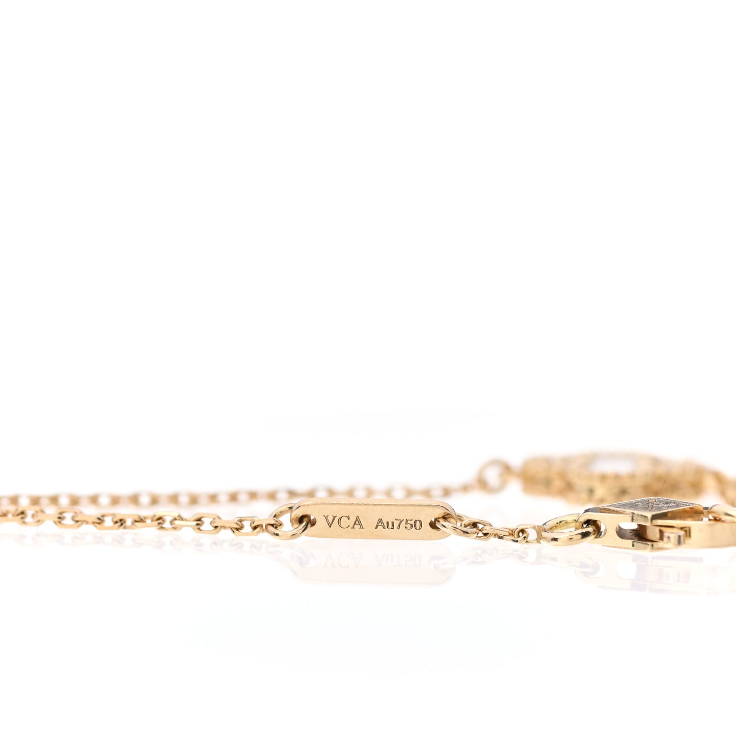 18K Yellow Gold Mother of Pearl Sweet Alhambra Bracelet