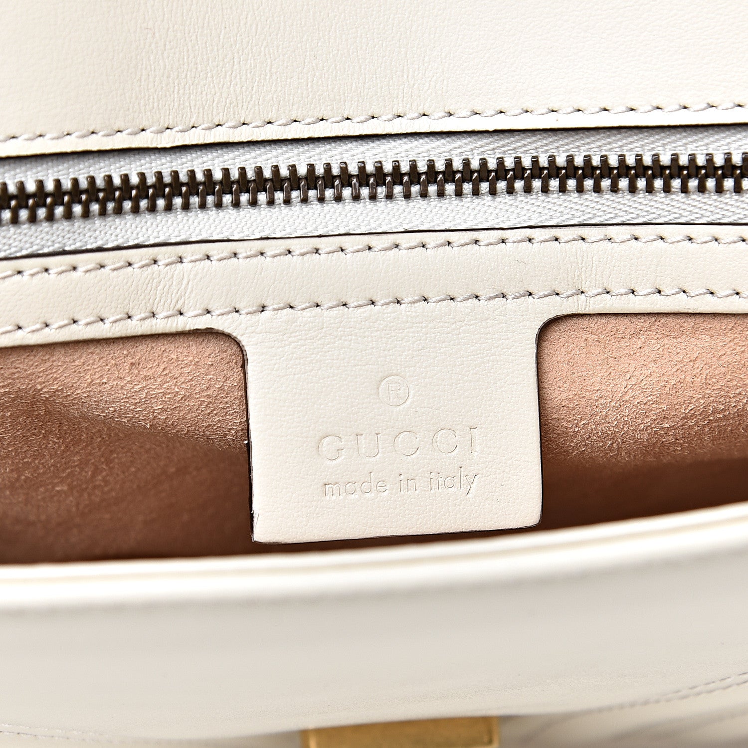 Gucci Calfskin Matelasse Small GG Marmont Shoulder Bag White 5 of 10
