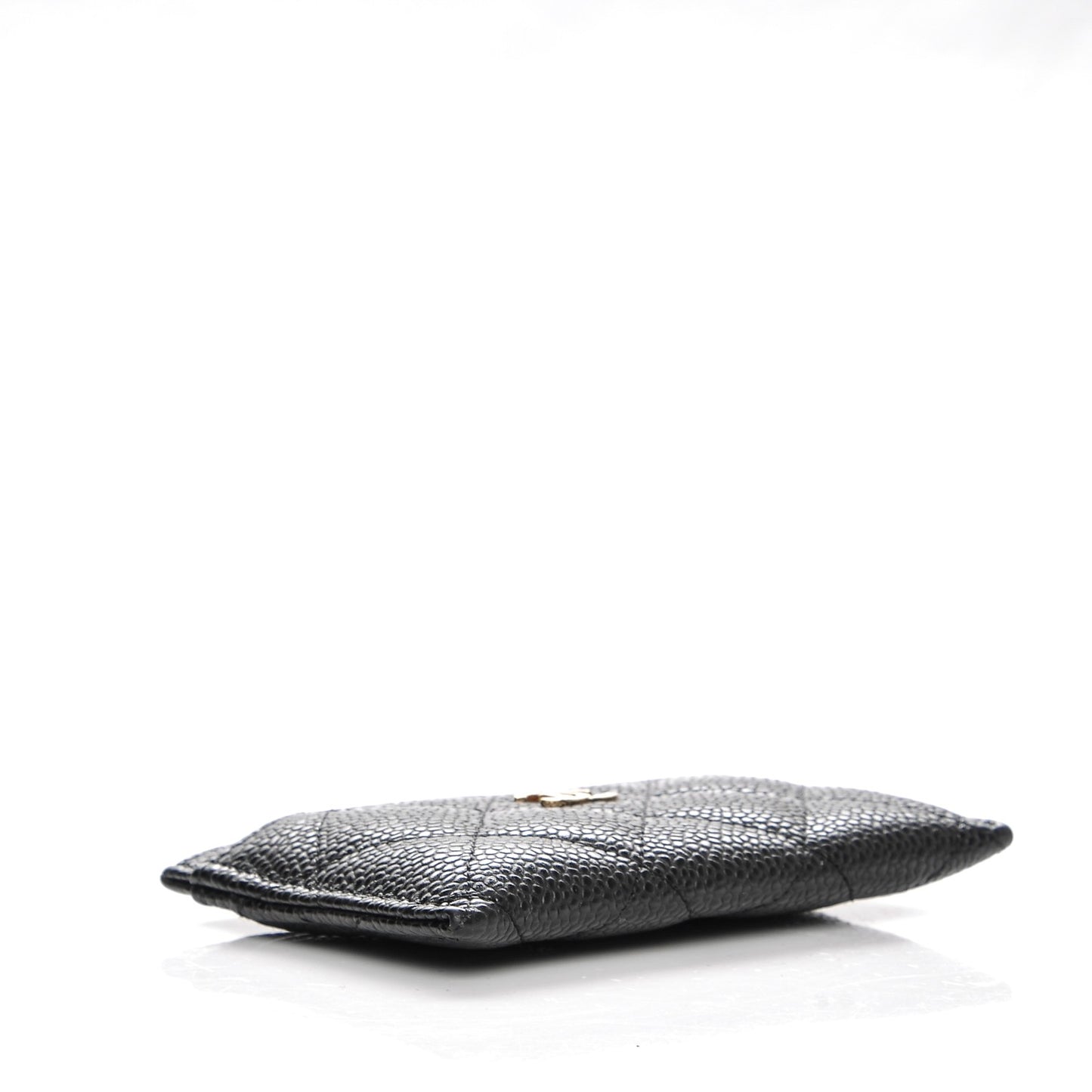 Caviar Quilted Card Holder Black