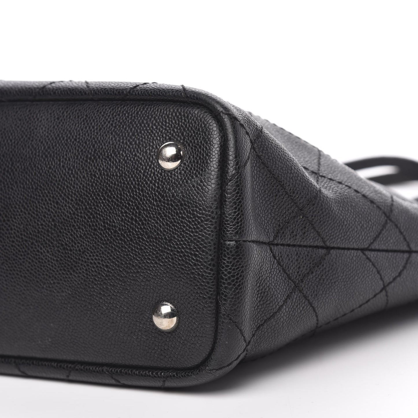 Grained Calfskin Shopping Fever Tote Black