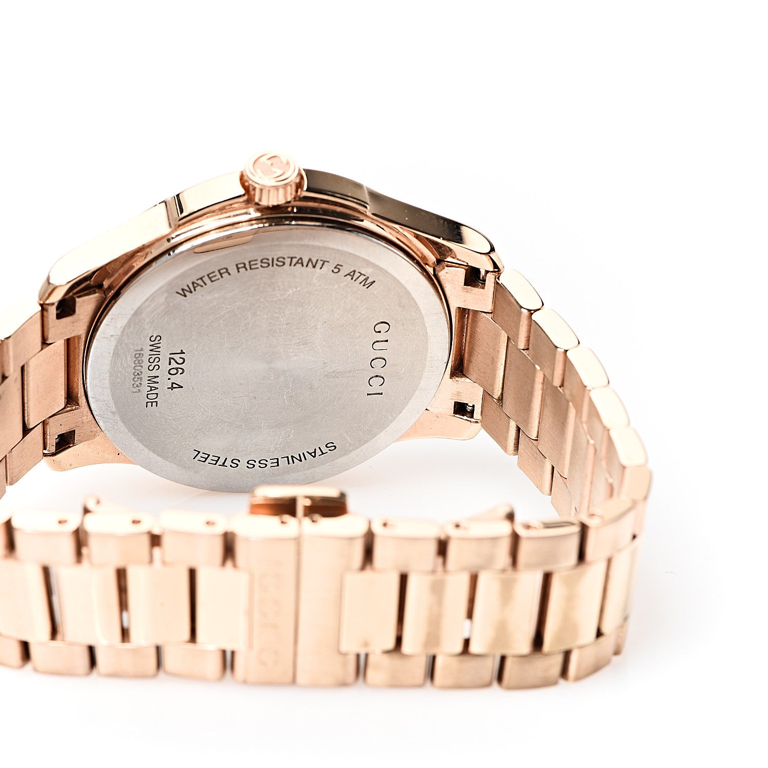 Gucci Stainless Steel 38mm G-Timeless Diamante Quartz Watch Rose 4 of 5