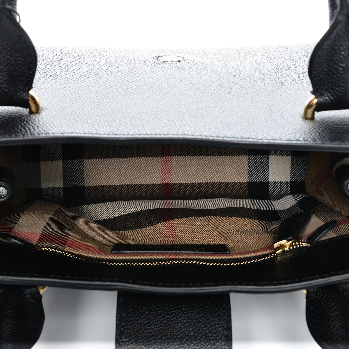Soft Grain Calfskin Small Buckle Tote Black