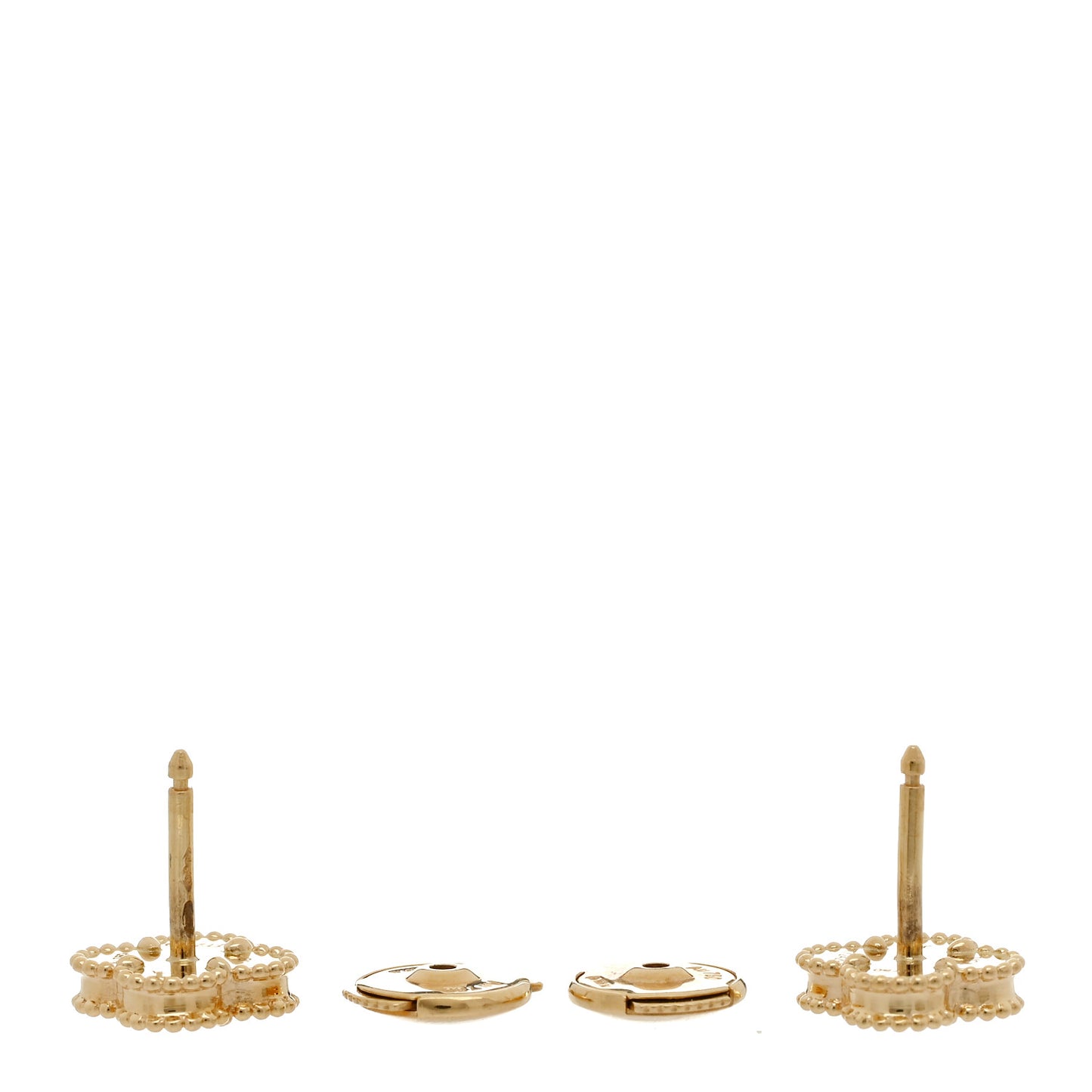 18K Yellow Gold Black Onyx Sweet Alhambra Earrings