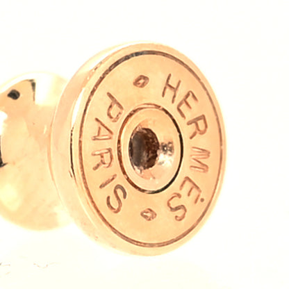 Hermes Rose Gold Lacquered Mini Pop H Earrings Black 4 of 5