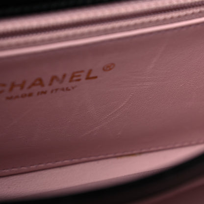 Chanel Iridescent Calfskin Quilted Small Straight Lined Flap Black 22 of 23