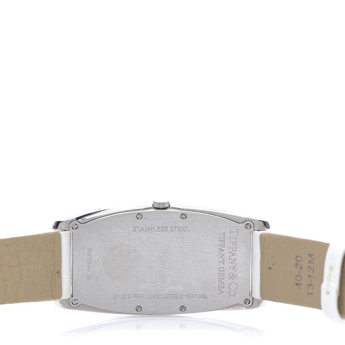 Stainless Steel Calfskin 22mm Gemea Quartz Watch White