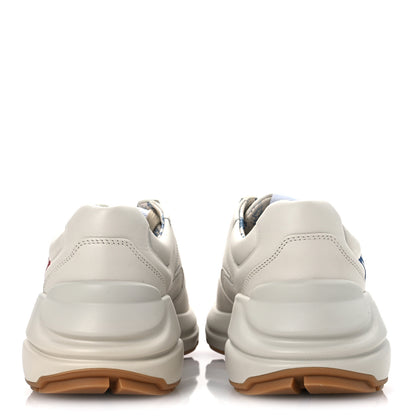 Gucci Calfskin Glitter Game Logo Womens Rhyton Sneakers 37.5 Mystic White 6 of 11