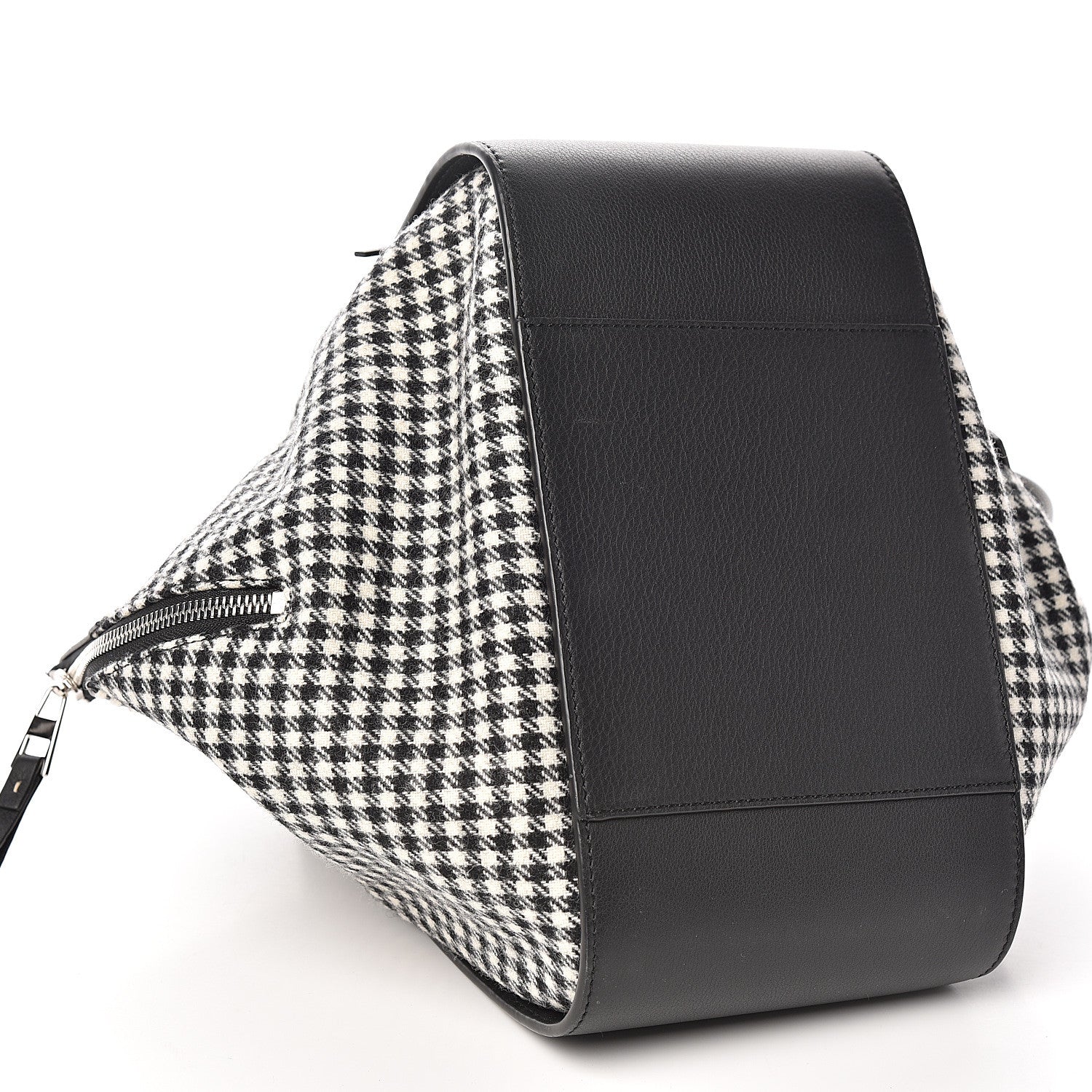 Loewe Calfskin Tweed Small Hammock Shoulder Bag Black White 6 of 8