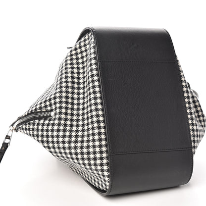 Loewe Calfskin Tweed Small Hammock Shoulder Bag Black White 6 of 8