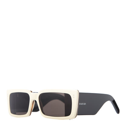 Gucci Acetate Rectangular Flap GG0543S Sunglasses White Black 1 of 8