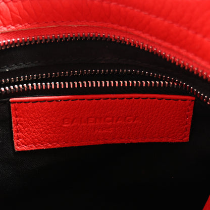 Balenciaga Supple Grained Calfskin Classic Silver Hardware Highlight Mini City Rouge Fraise 7 of 13