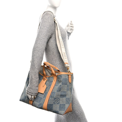 Louis Vuitton Damier Denim 3D Weekend Tote Bleu 2 of 9