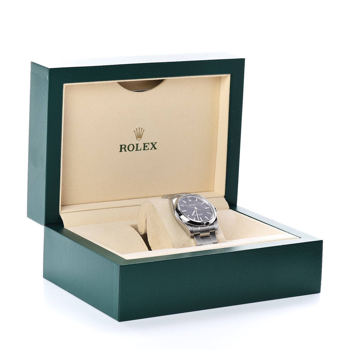 Stainless Steel 34mm Oyster Perpetual Watch Black 114200