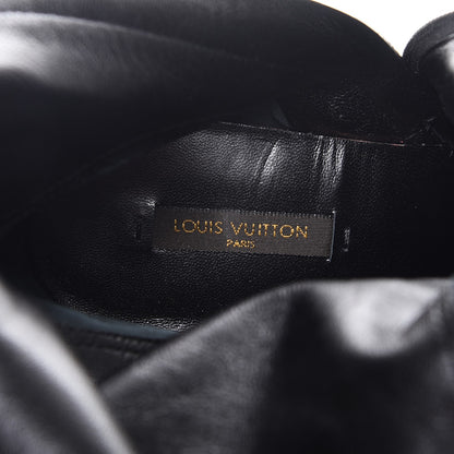 Louis Vuitton Suede Goatskin Praise High Boots 40 Black 8 of 10