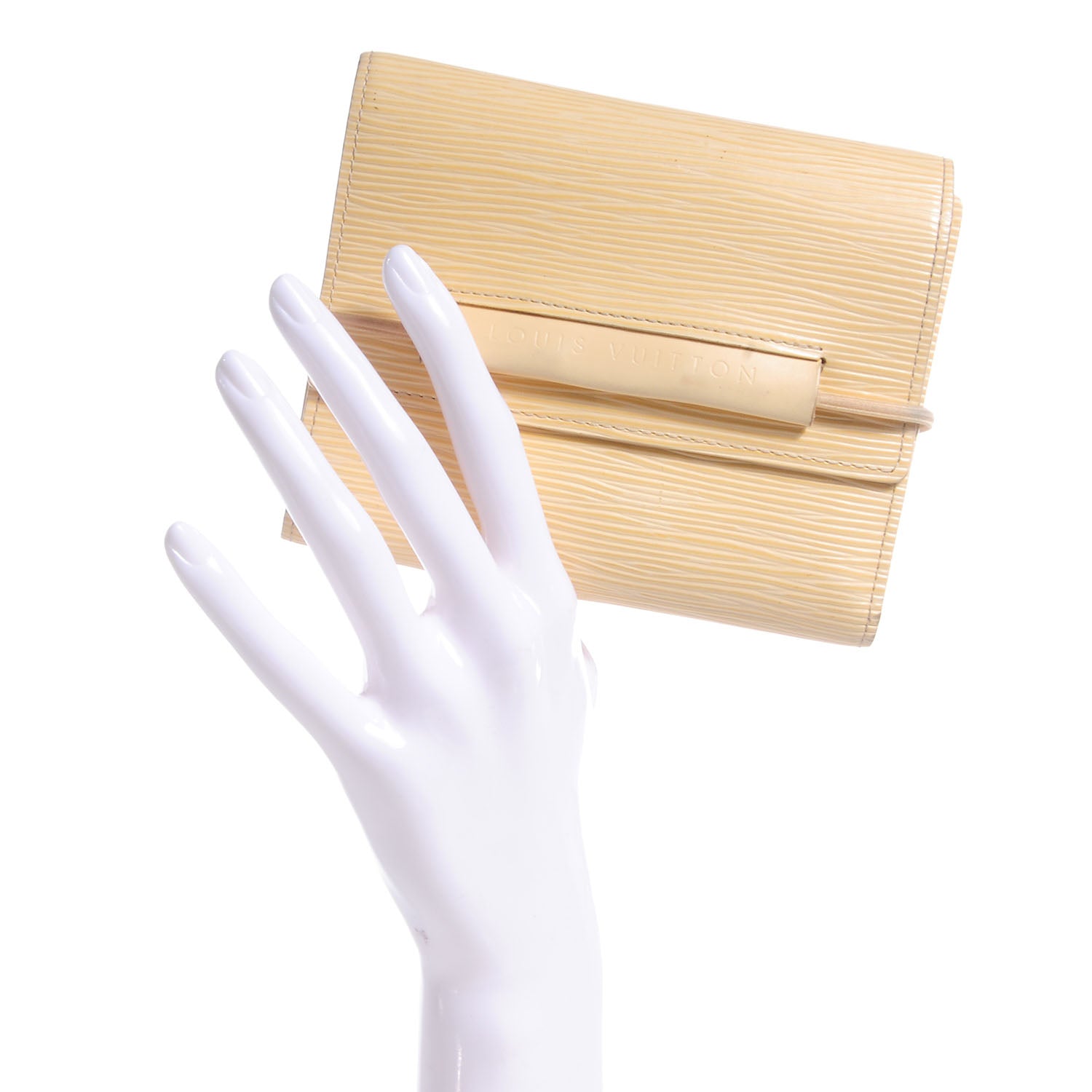 Louis Vuitton Epi Porte-Monnaie Elastique Wallet Vanilla 2 of 7