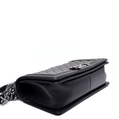 Chanel Calfskin Quilted Medium Boy Flap Black 4 of 14