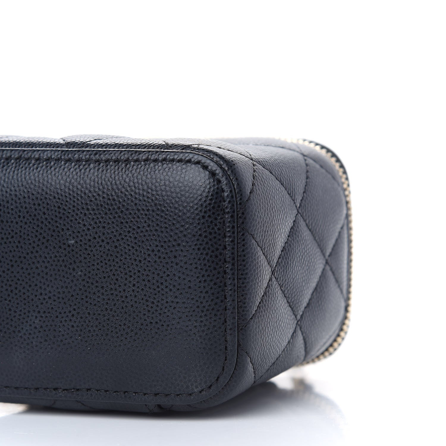 Chanel Caviar Quilted Mini Vanity Case With Chain Black 9 of 9