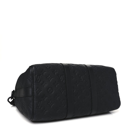 Louis Vuitton Monogram Taurillon Keepall Bandouliere 35 Black 4 of 9