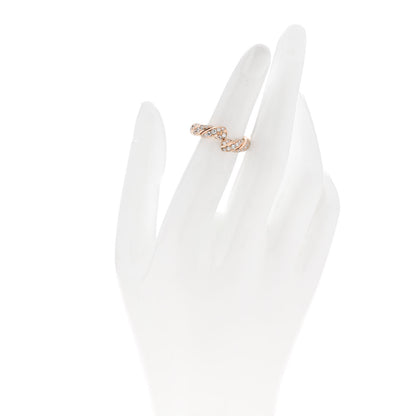 David Yurman 18K Rose Gold Diamond 5mm Paveflex Band Ring 53 6.5 2 of 5