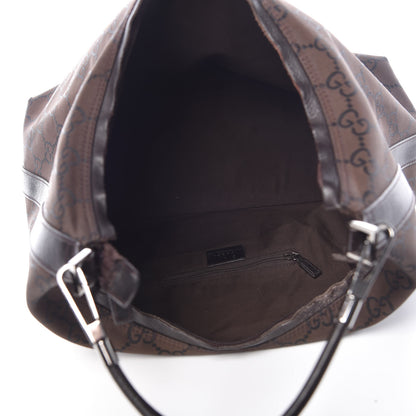 Gucci Nylon Monogram Hobo Dark Brown 4 of 14