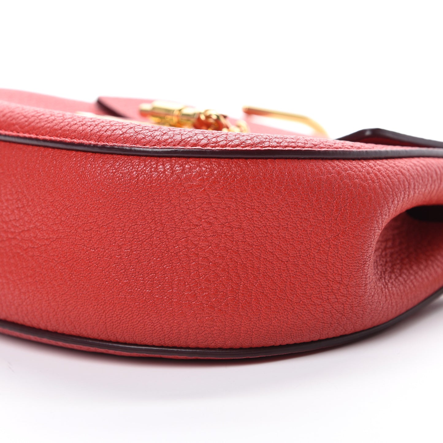 Grained Lambskin Mini Drew Shoulder Bag Plaid Red