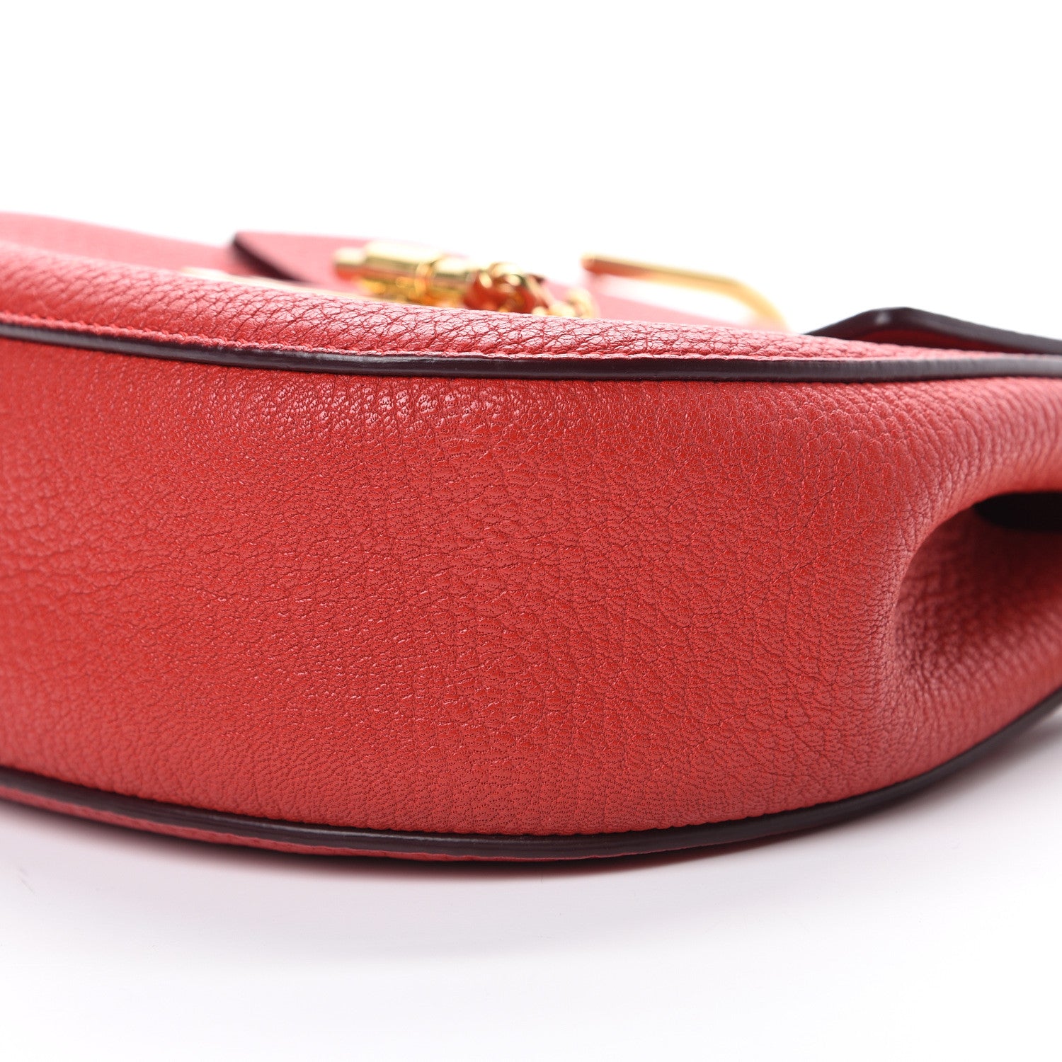 Chloe Grained Lambskin Mini Drew Shoulder Bag Plaid Red 10 of 12