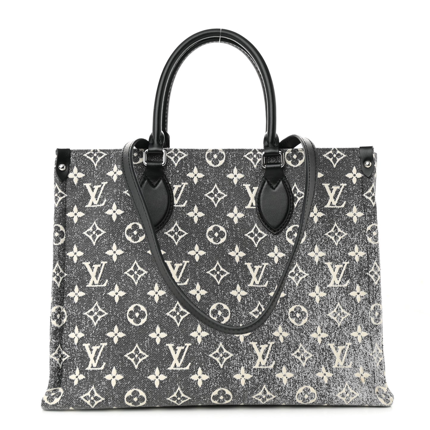 Monogram Jacquard Denim Onthego MM Black