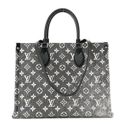 Louis Vuitton Monogram Jacquard Denim Onthego MM Black 1 of 9