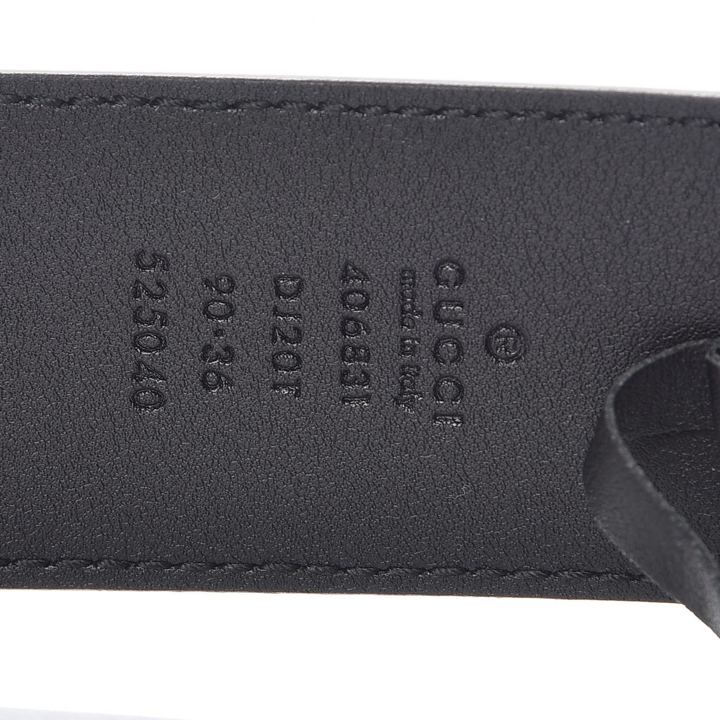 Textured Calfskin Double G 40mm Belt 90 36 Black