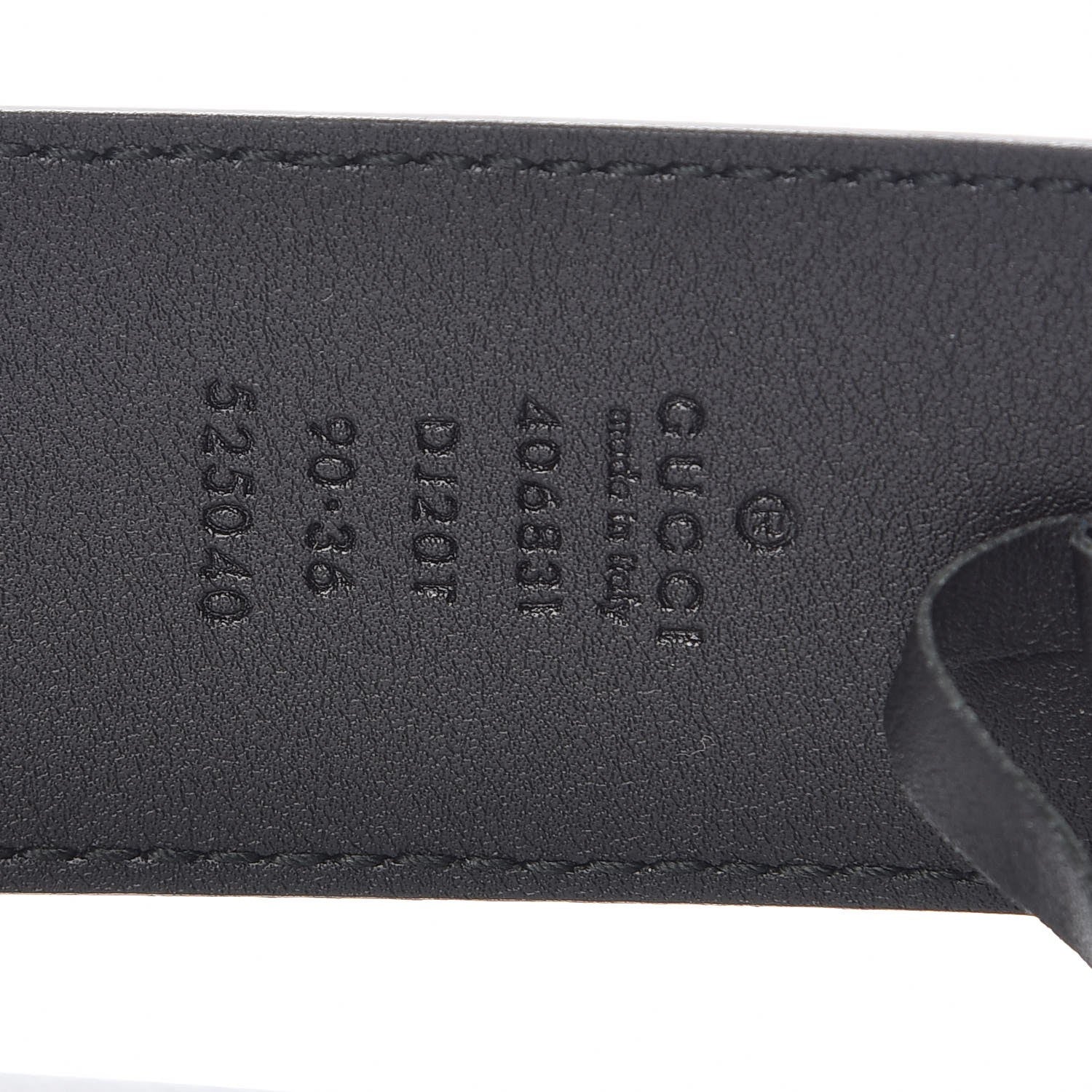Gucci Textured Calfskin Double G 40mm Belt 90 36 Black 5 of 7