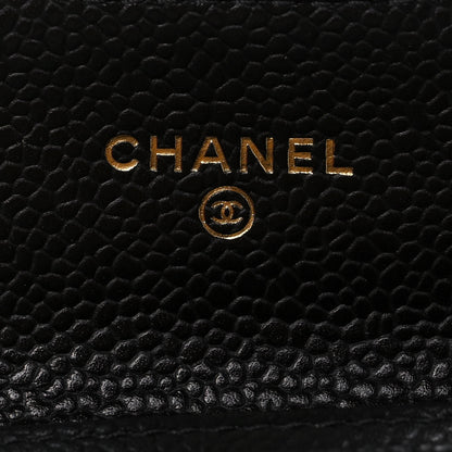 Chanel Caviar Quilted Flap Card Holder Wallet Black 6 of 11
