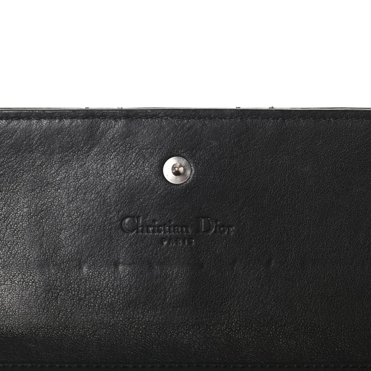 Christian Dior Patent Cannage Rendez-vous Chain Wallet Black 6 of 8