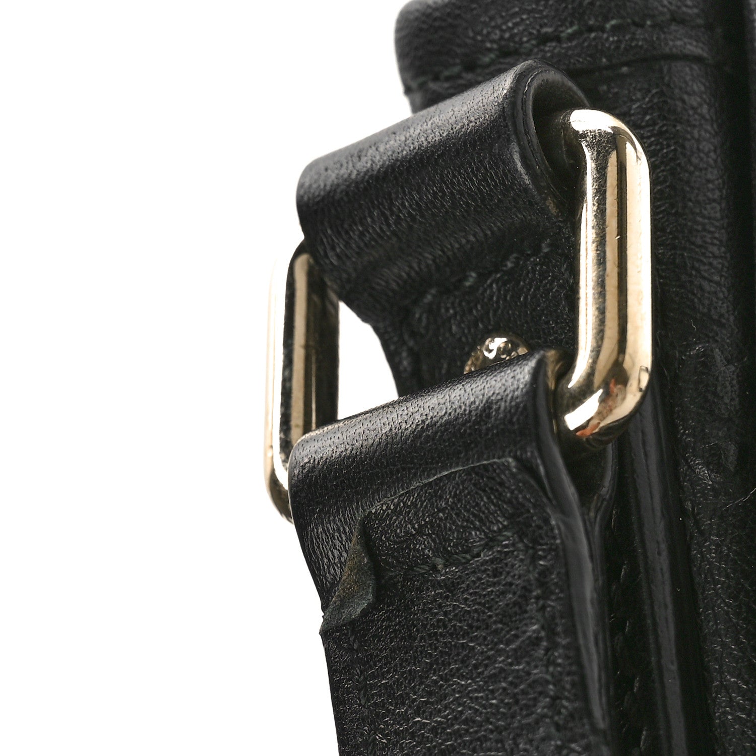 Gucci Guccissima Small Flap Messenger Bag Black 10 of 10