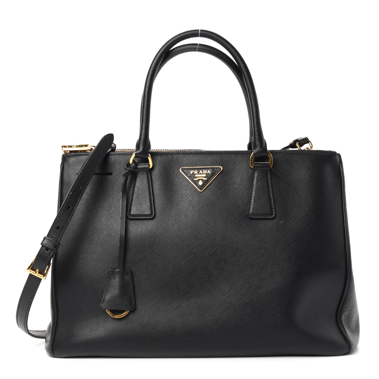 Prada Saffiano Medium Galleria Double Zip Tote Black 1 of 10