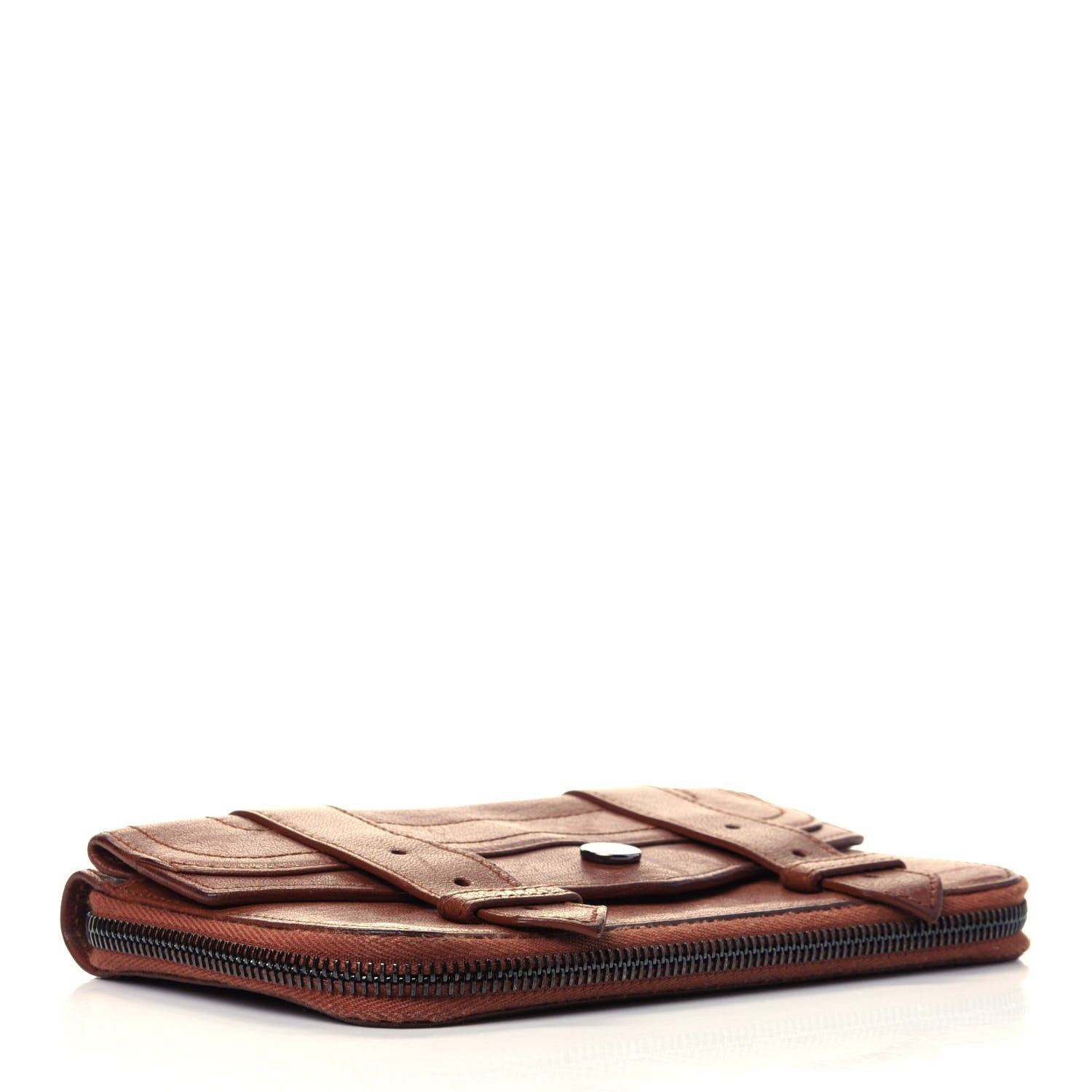 Proenza Schouler Lambskin PS1 Large Zip Around Wallet Saddle 3 of 4