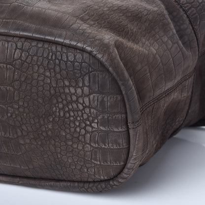 Givenchy Nubuck Crocodile Embossed Medium Nightingale Dark Brown 11 of 13