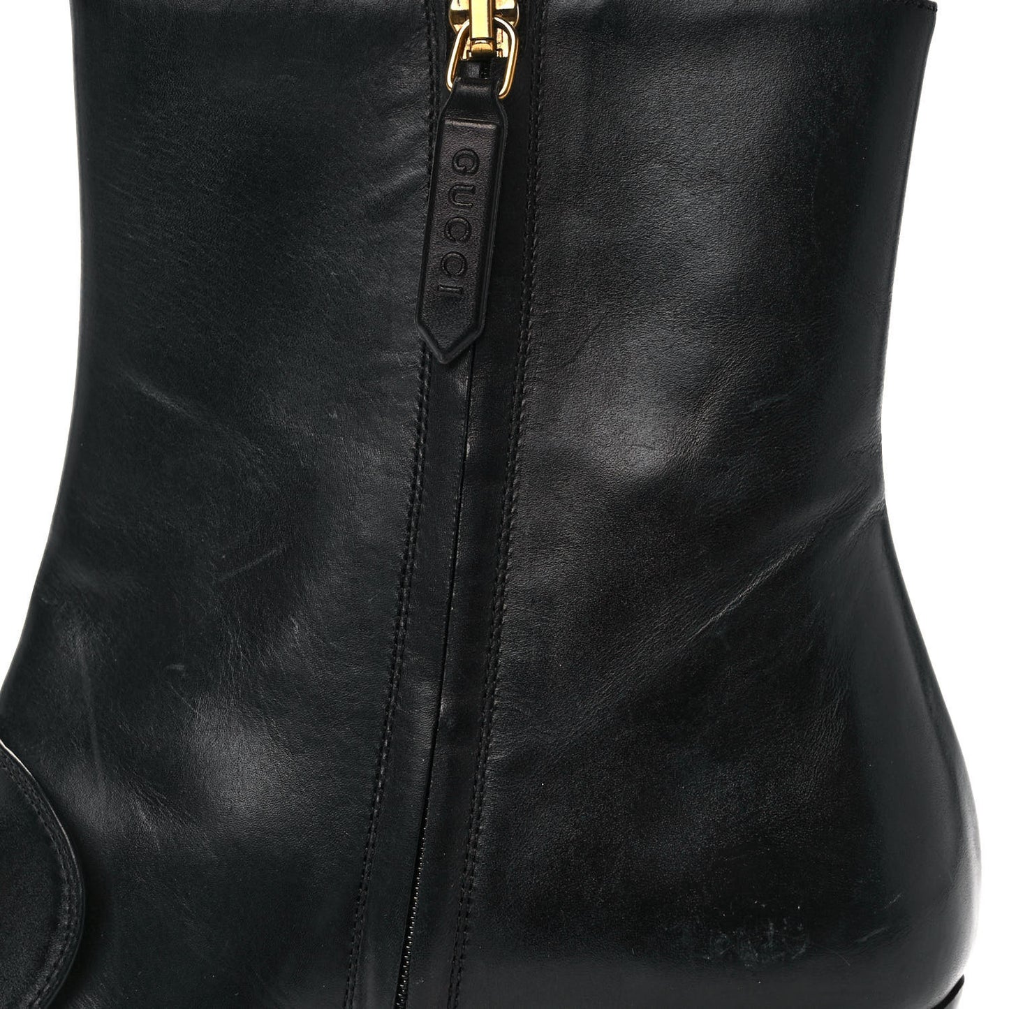 Betis Glamour Calfskin Web Pearl Embellished Peyton 75mm Ankle Boots 39.5 Black
