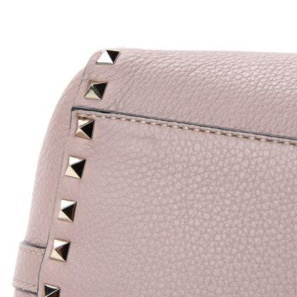 Valentino Garavani Pebbled Calfskin Rockstud Boston Duffle Bag Poudre 8 of 12
