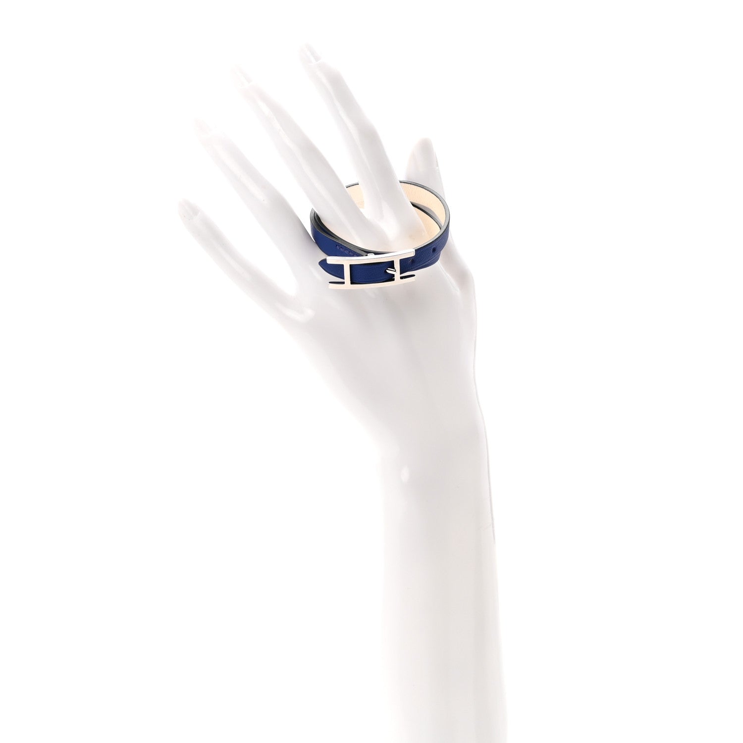 Hermes Swift Behapi Double Tour Bracelet T1 Bleu Electrique Nata 2 of 5