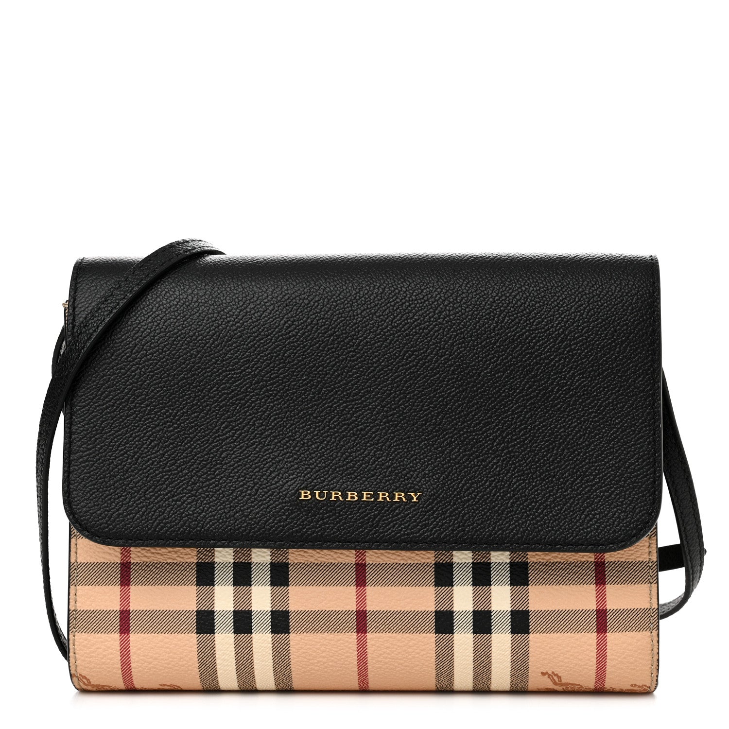 Burberry Haymarket Check Small Loxley Crossbody Black 1 of 10