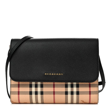 Burberry Haymarket Check Small Loxley Crossbody Black 1 of 10