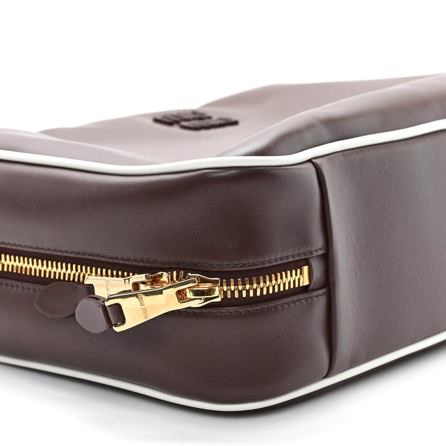 Soft Calf Softy Large Contrast Beau Top Handle Bag Radica White