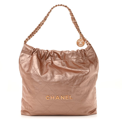 Chanel Metallic Calfskin Quilted Chanel 22 Copper 1 of 11