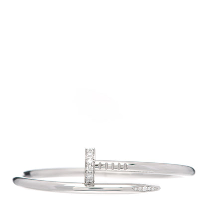 Cartier 18K White Gold Diamond Juste Un Clou Bracelet 15 1 of 4