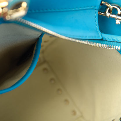 Valentino Garavani Vitello Mini Rockstud Double Handle Tote Parrot 9 of 10